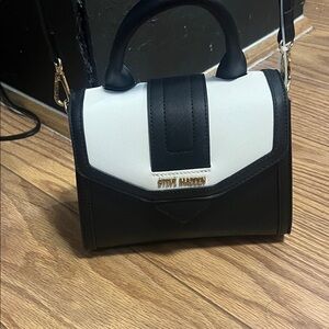 Steve Madden Two-Tone Black and White Satchel
